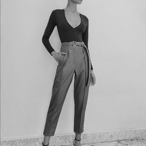 Aritzia Babaton Vegan Leather Trouser Pant